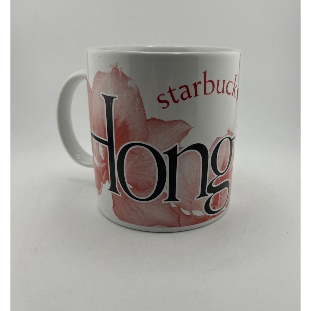 Starbucks Mug Unisex OS White Hong Kong City Mug Collector Series 2008 Floral‎